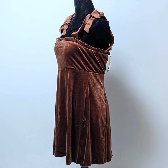 NWT Danielle Bernstein Velvet Short Mini Dress - M - Picture 6 of 7